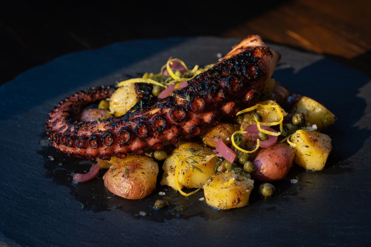 Grilled octopus