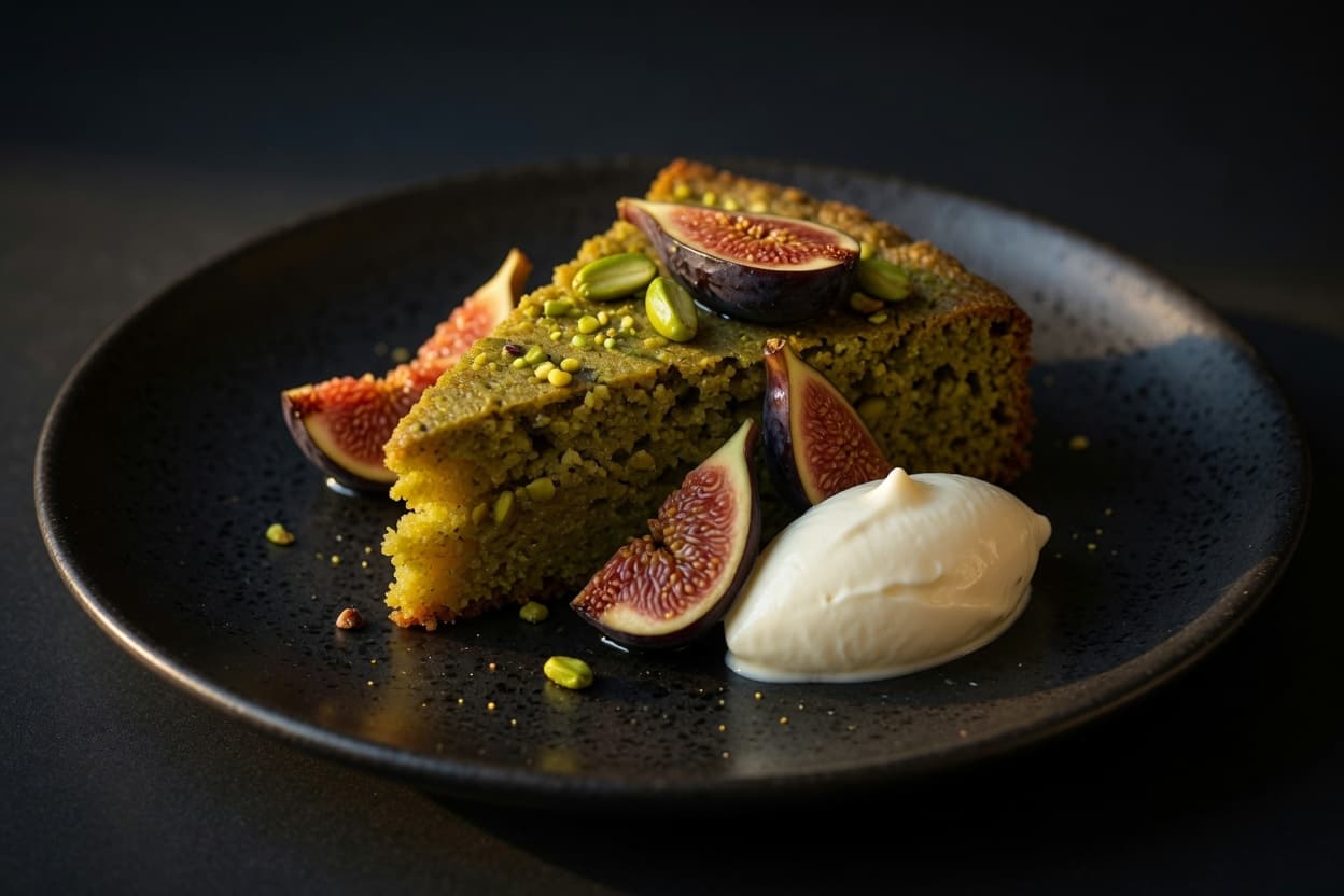 Pistachio & olive-oil cake