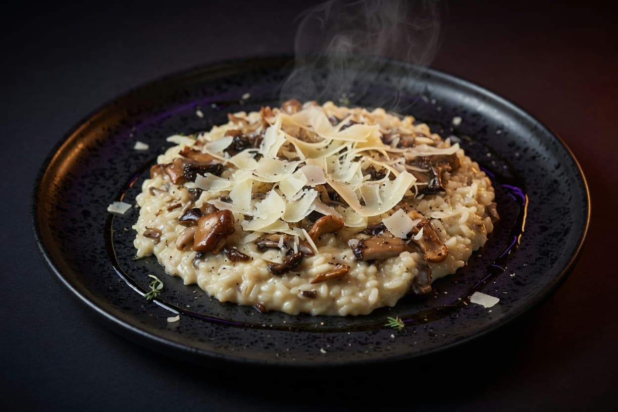 Wild-mushroom risotto